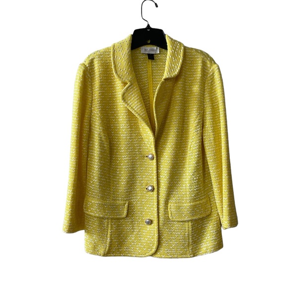 St. John Yellow Tweed Blazer | St. John Collection - Picture 2 of 10